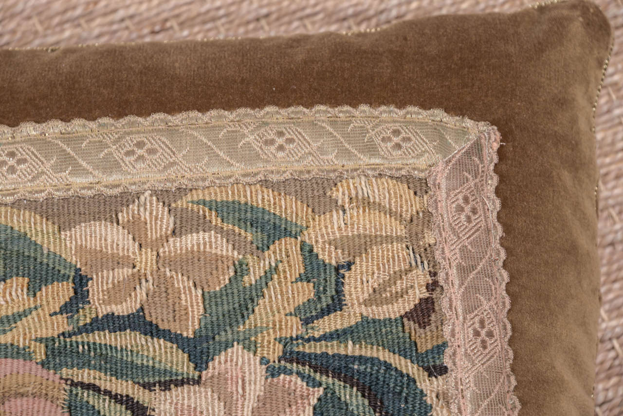 18th Century Tapestry Fragment Pillow 2