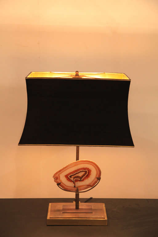 1970s Agat table lamp by Willy Daro