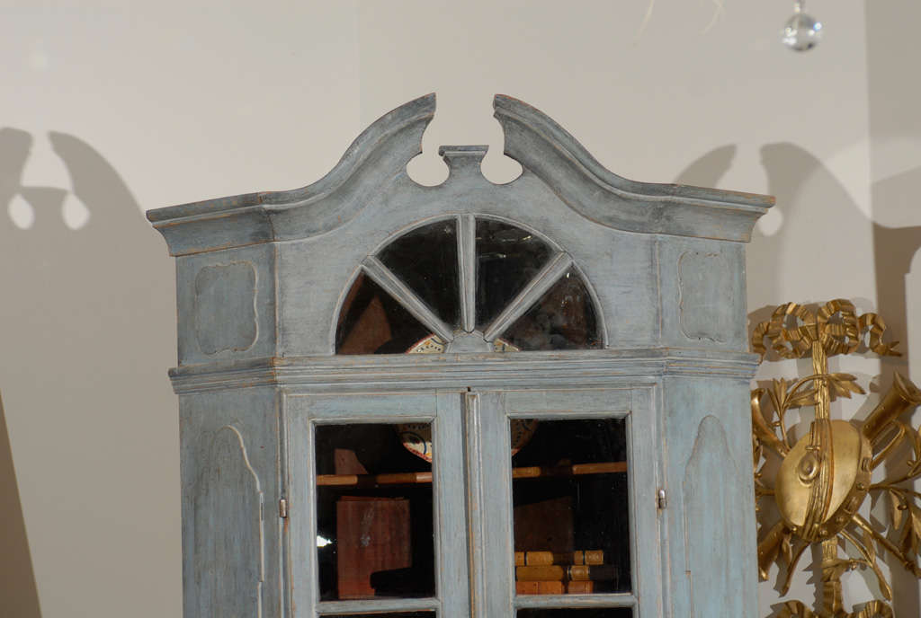 corner cabinet blue