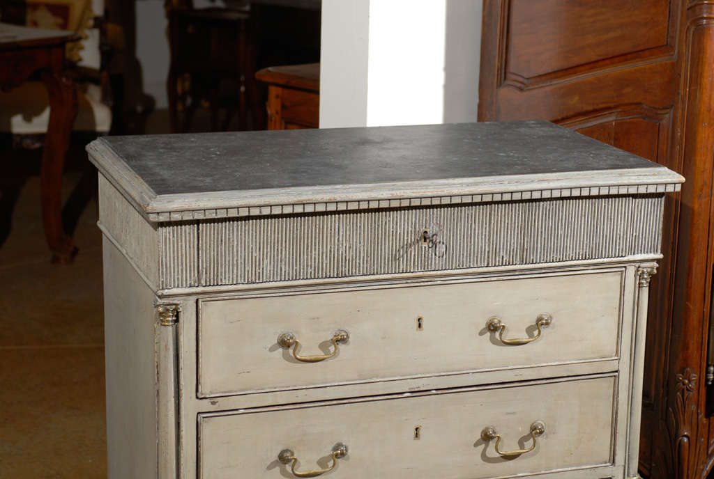 Neoclassical Painted Swedish Commode