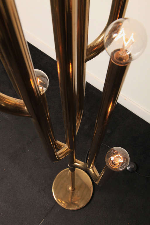 Mid-20th Century Arredoluce Brass Floor Lamp