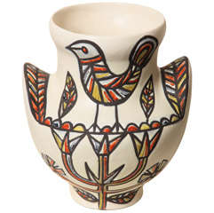 Big size ceramic vase  by Capron.