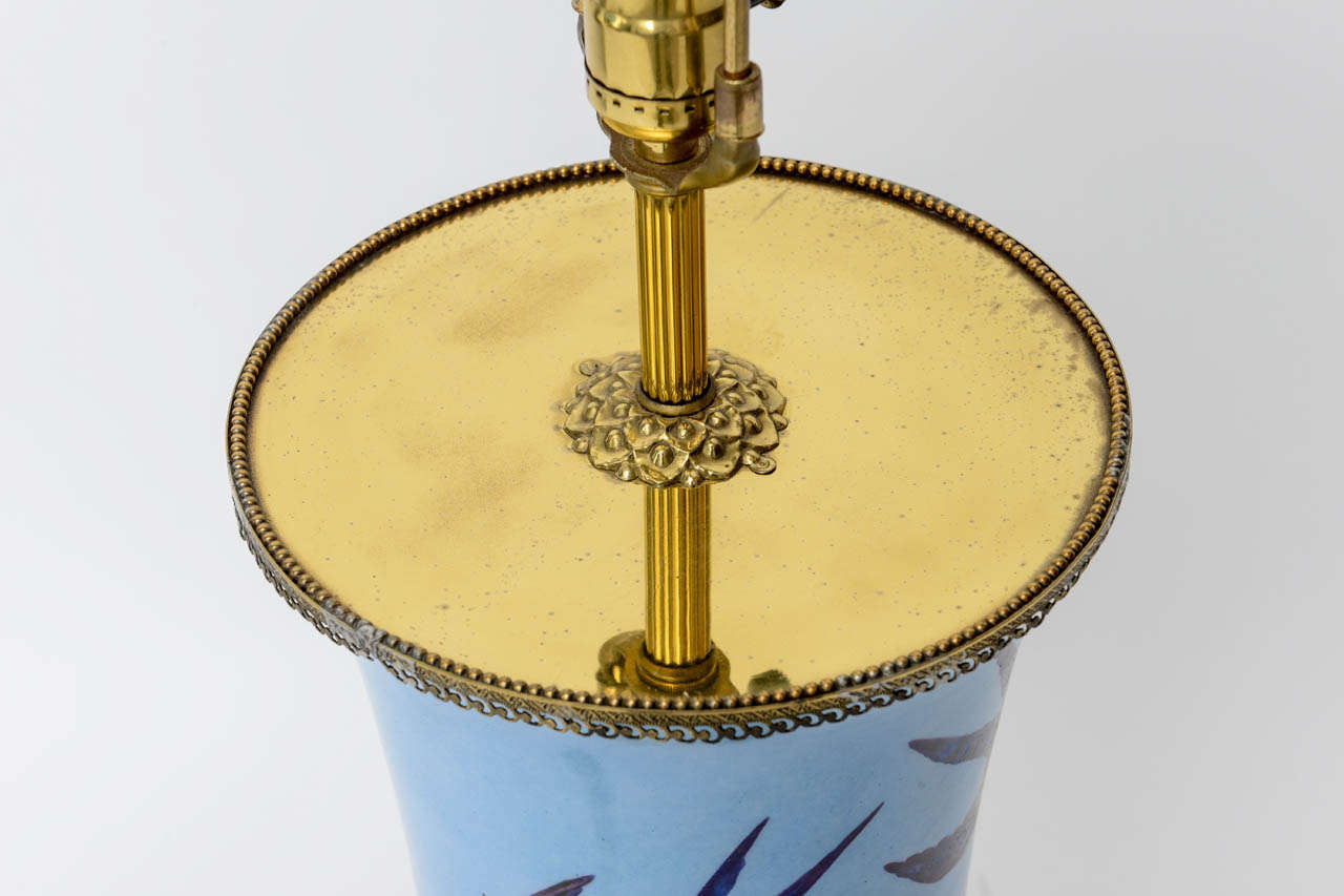 Pair of Ceramic Lamps with Bird Motif 4