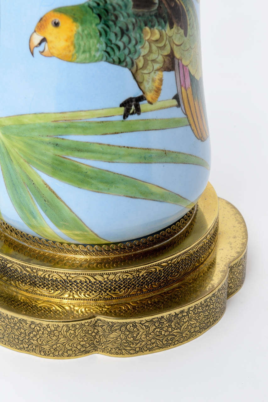 Pair of Ceramic Lamps with Bird Motif 5