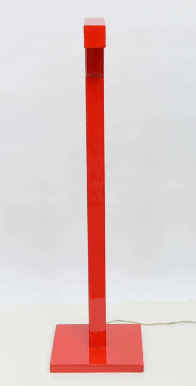 Mid-Century Modern Modernist Red Floor Lamp
