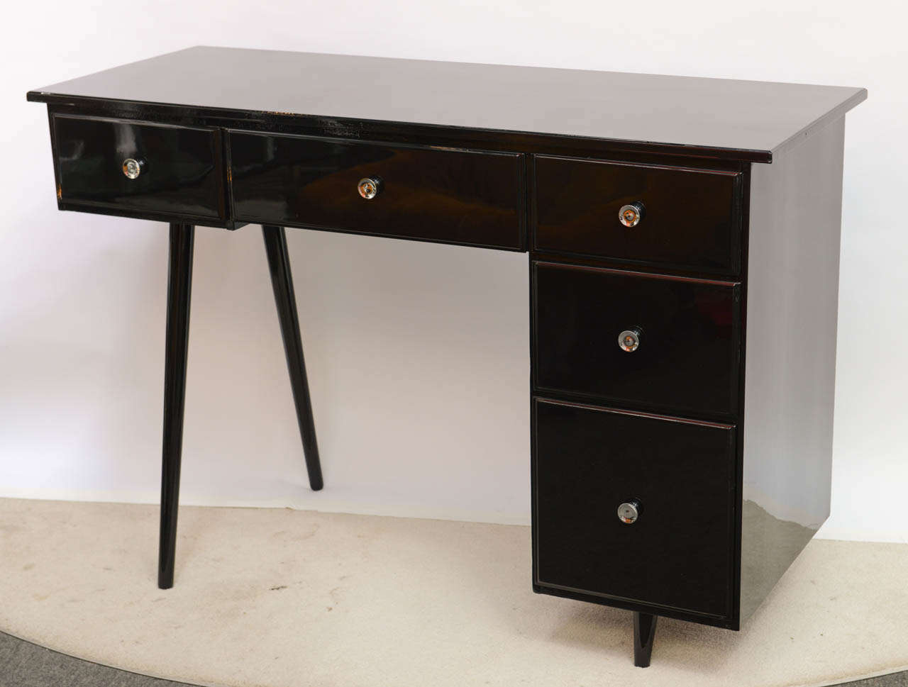 Mid-Century Modern McCobb Style Black Vanity/Desk