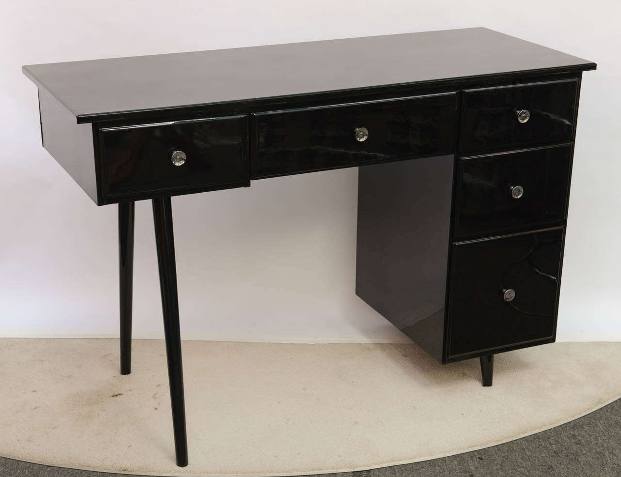 McCobb Style Black Vanity/Desk at 1stdibs