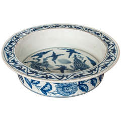 Chinese Blue and White Porcelain Wash Basin