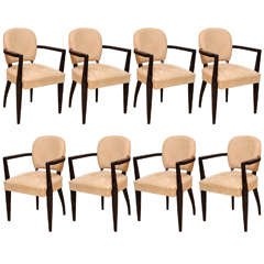 Set of Eight Art Deco Style Armchairs