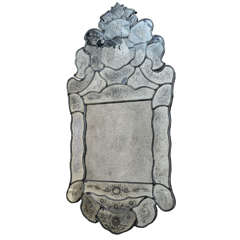Antique Shield Shape Venetian Mirror