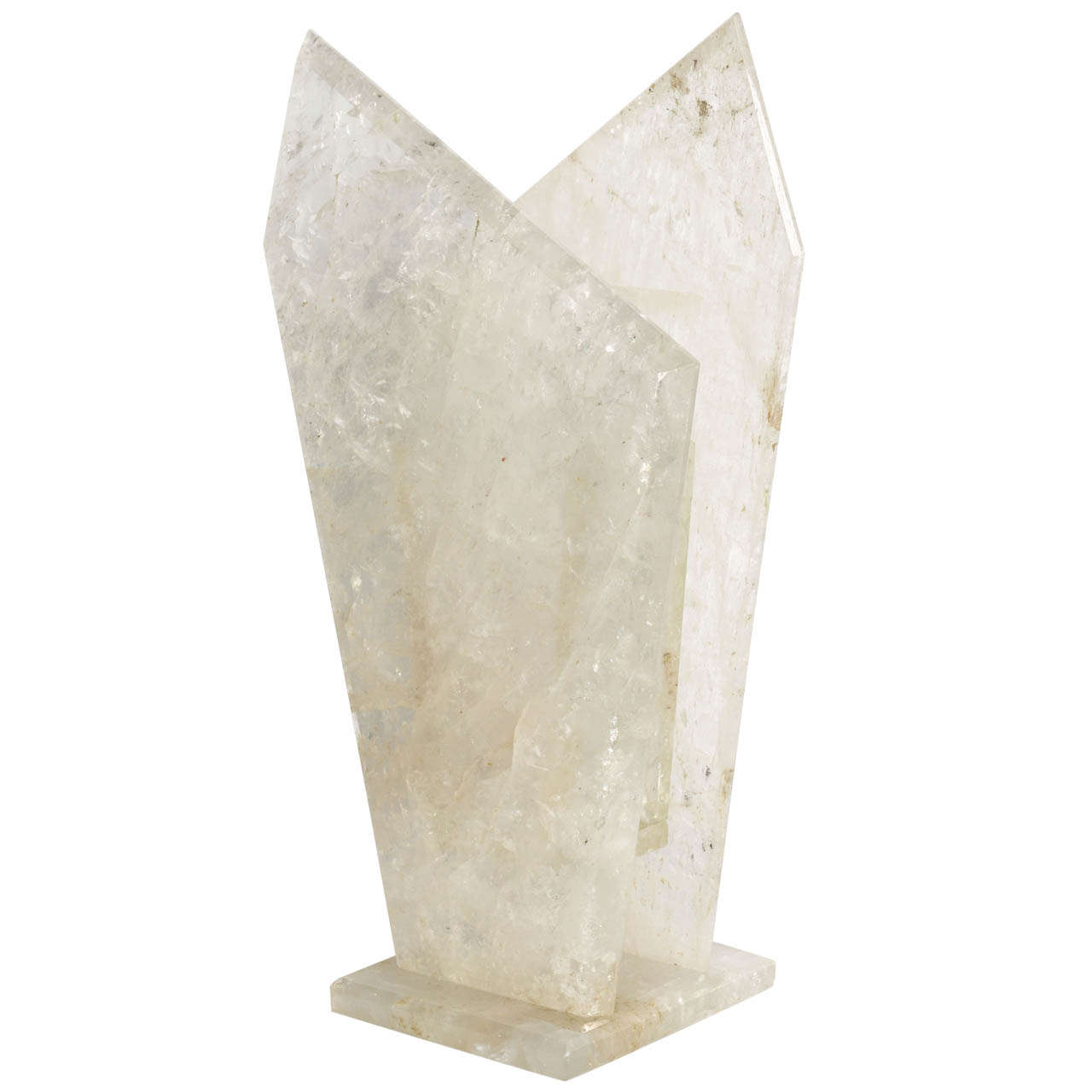Large and Unusual Rock Crystal Vase For Sale