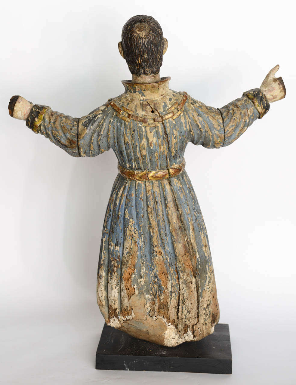 Italian Baroque Painted and Gilded Statue of St Peter, Early 18th Century 1