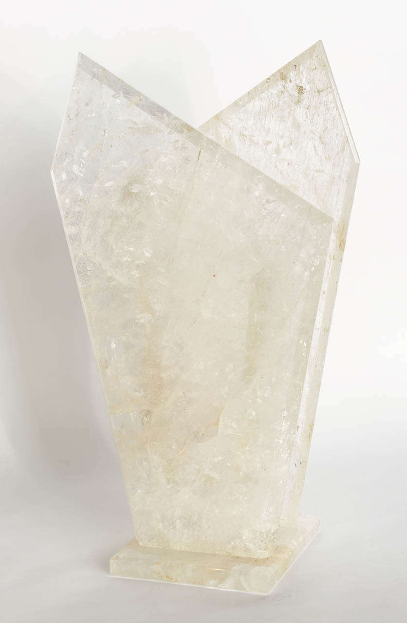 Large and Unusual Rock Crystal Vase For Sale at 1stDibs