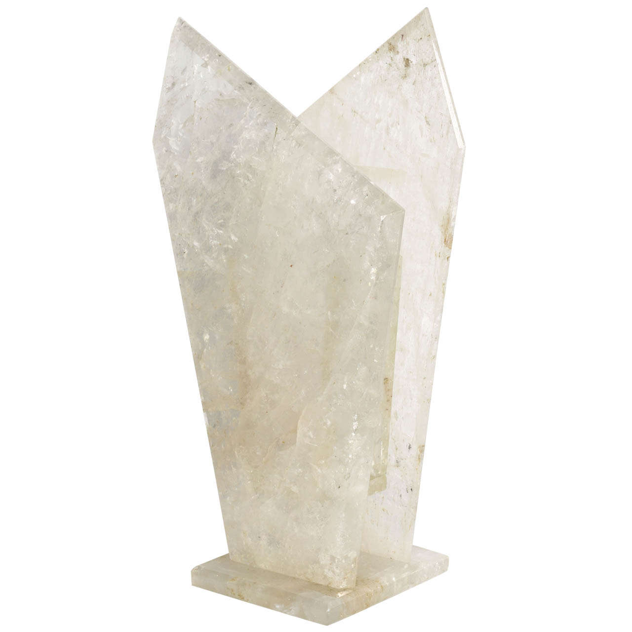 Large and Unusual Rock Crystal Vase For Sale at 1stDibs