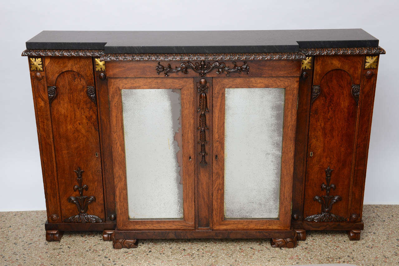 Marble English Regency Sideboard/Buffet/Cabinet, Circa 1820-1830 For Sale