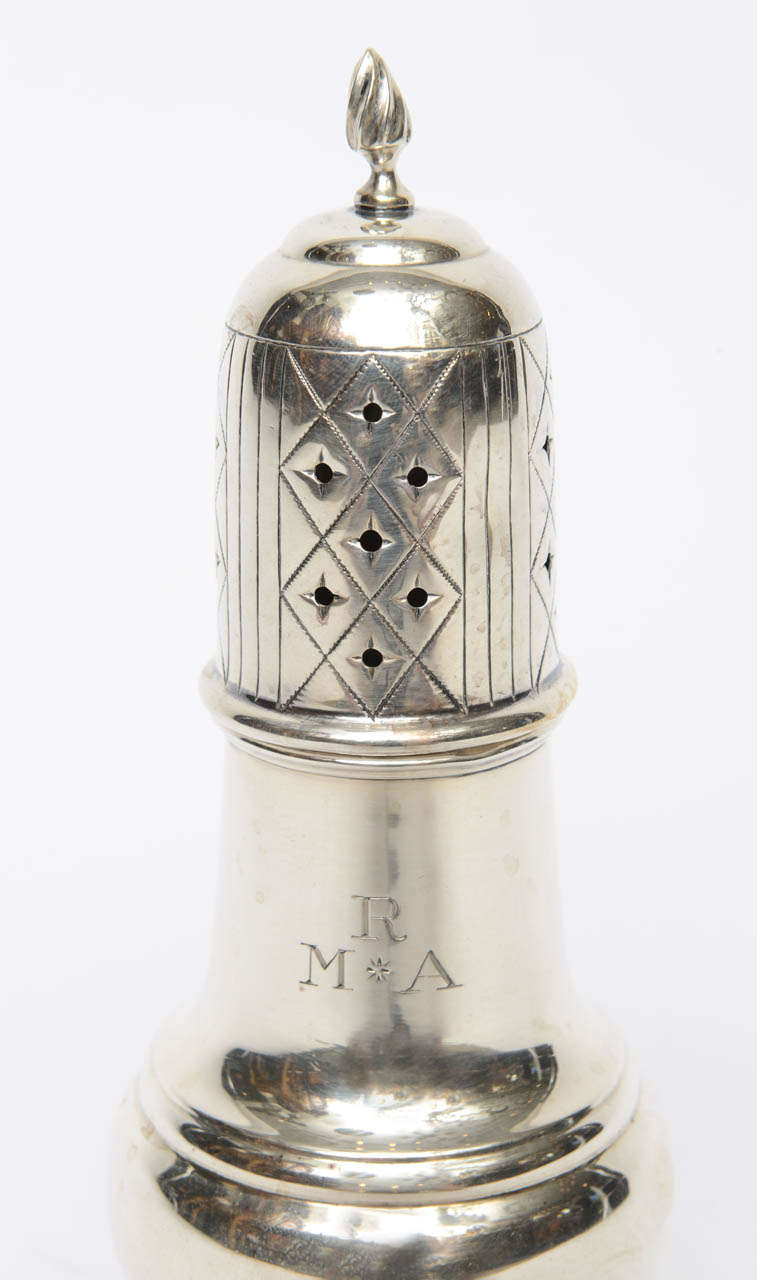 English Sterling Silver Caster, circa 1900 In Good Condition For Sale In West Palm Beach, FL