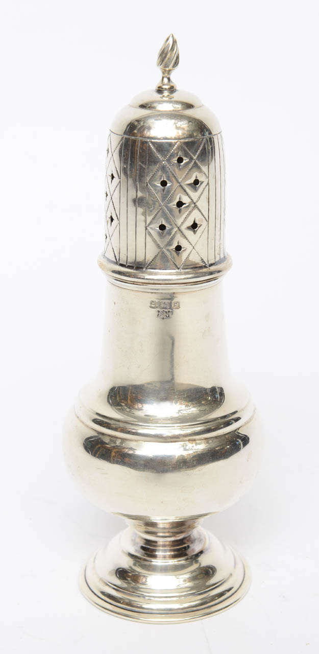 20th Century English Sterling Silver Caster, circa 1900 For Sale