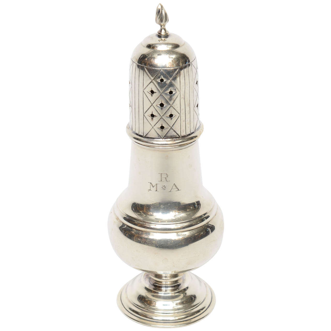 English Sterling Silver Caster, circa 1900 For Sale