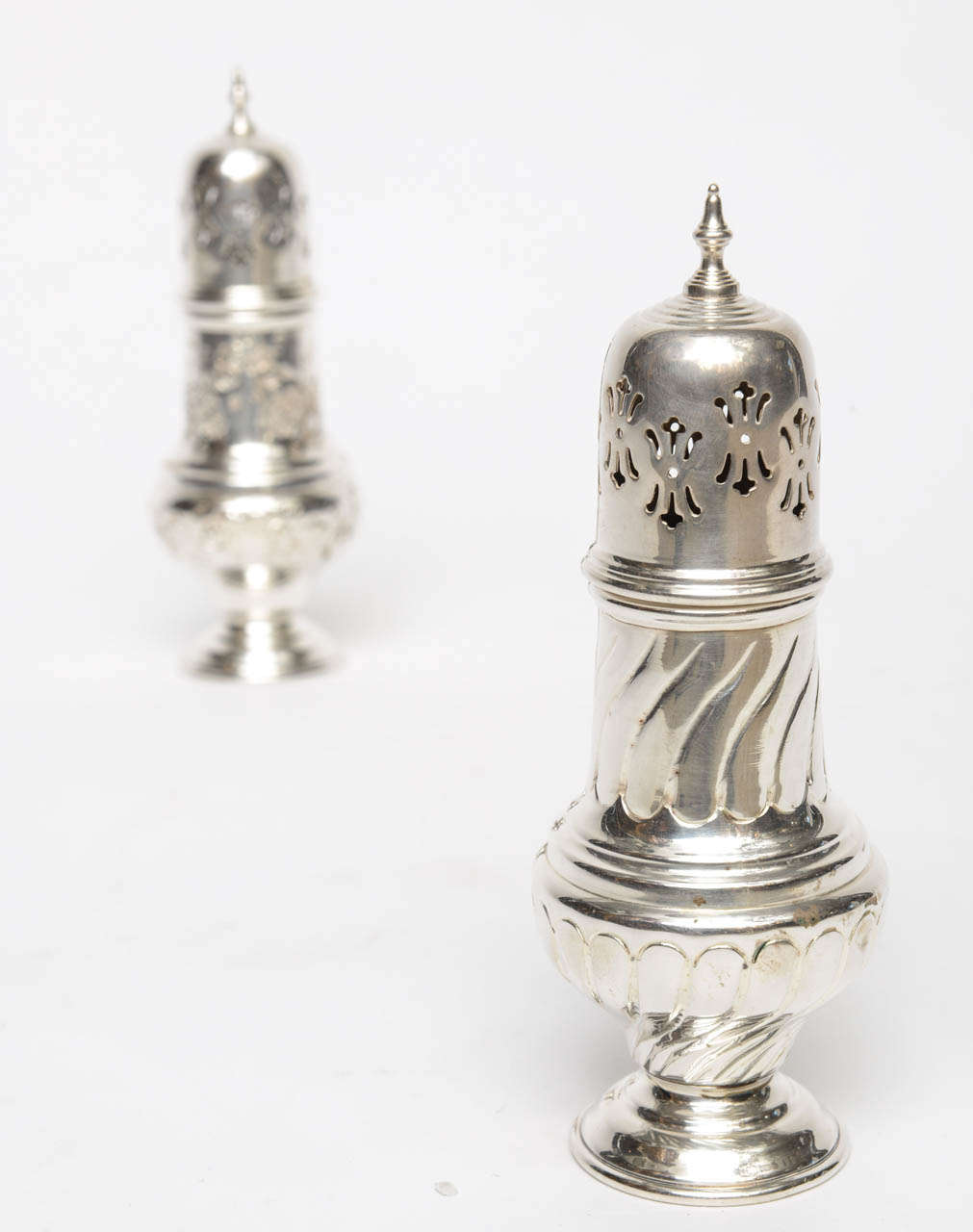 Near Pair of Silver Plate Castors, 19th Century For Sale 5