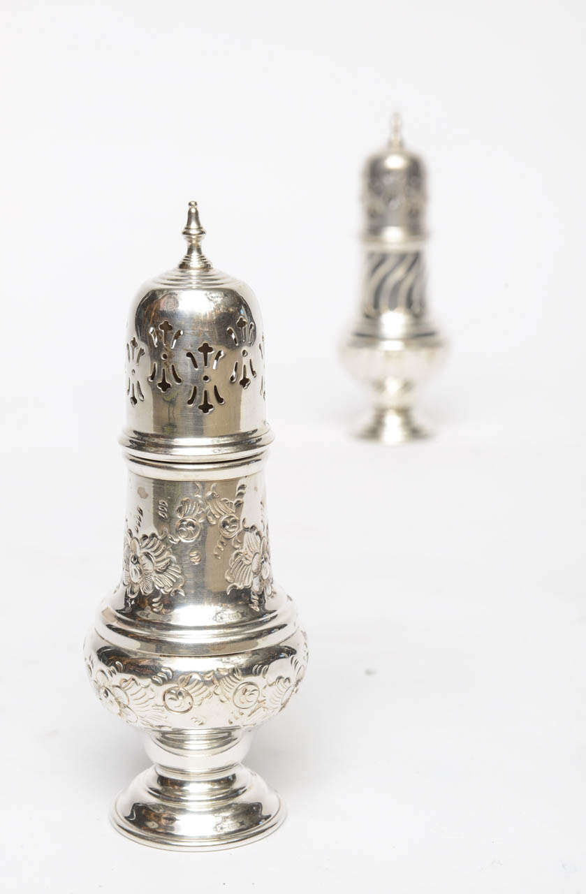 Near Pair of Silver Plate Castors, 19th Century For Sale 6