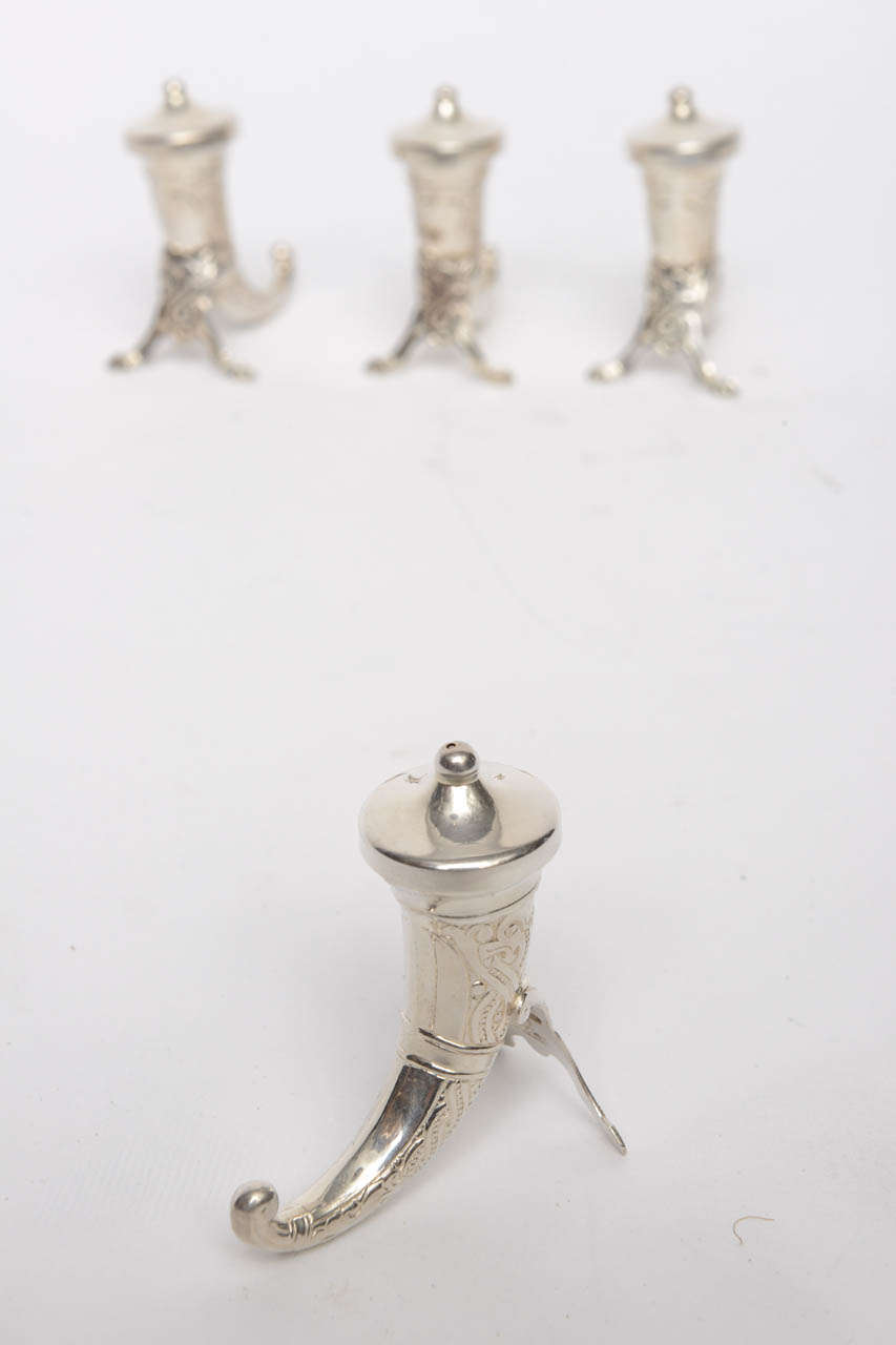 Set of Four Sterling Silver Salts, 20th Century For Sale 2