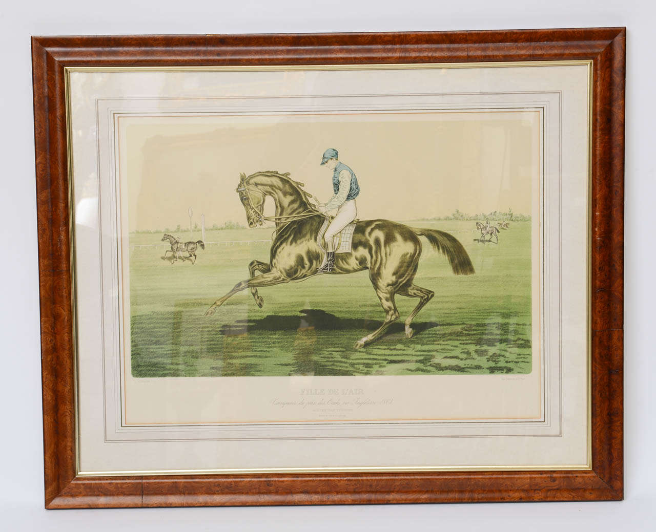 French Set of FOUR English Equestrian Lithos, 19th Century