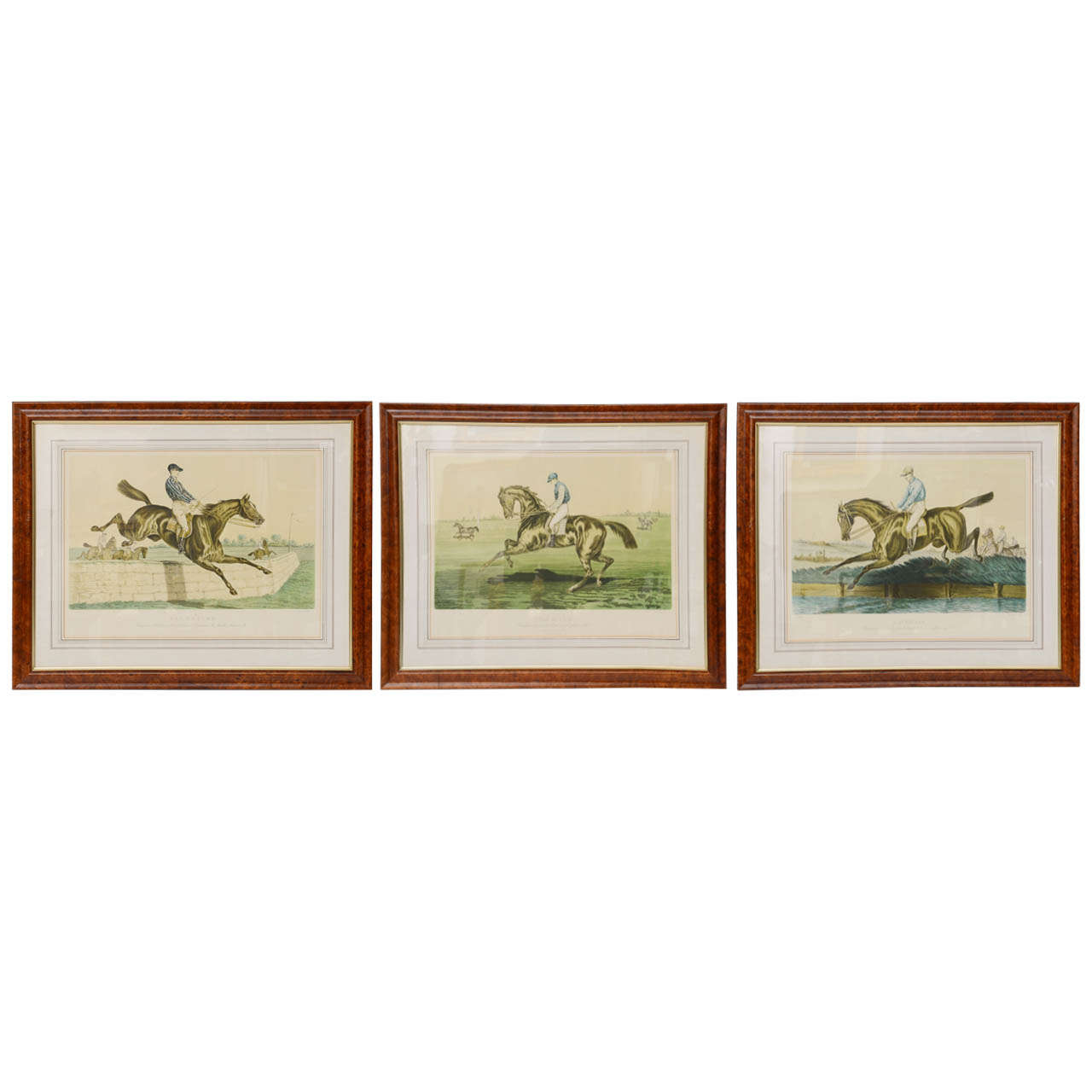 Set of FOUR English Equestrian Lithos, 19th Century