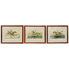 Set of FOUR English Equestrian Lithos, 19th Century