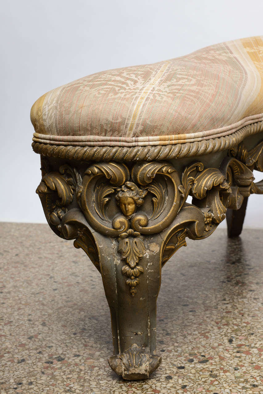 Venetian Hand-Carved Bench, 19th Century In Good Condition For Sale In West Palm Beach, FL