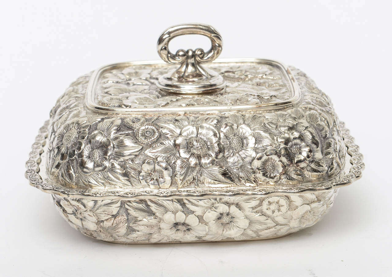 Rococo Sterling Silver Covered Dish, Late 19th Century