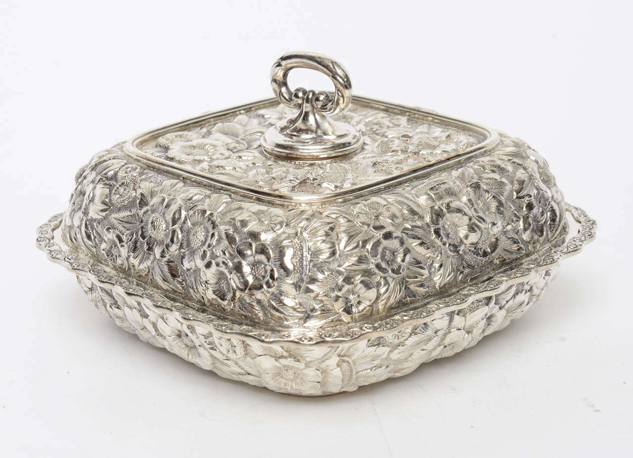 American Sterling Silver Covered Dish, Late 19th Century