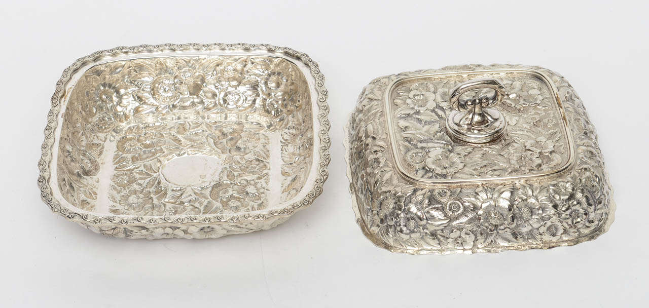 Sterling Silver Covered Dish, Late 19th Century In Good Condition In West Palm Beach, FL