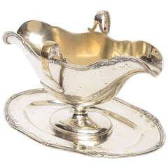 French Sterling Silver Sauce Boat, 19th Century