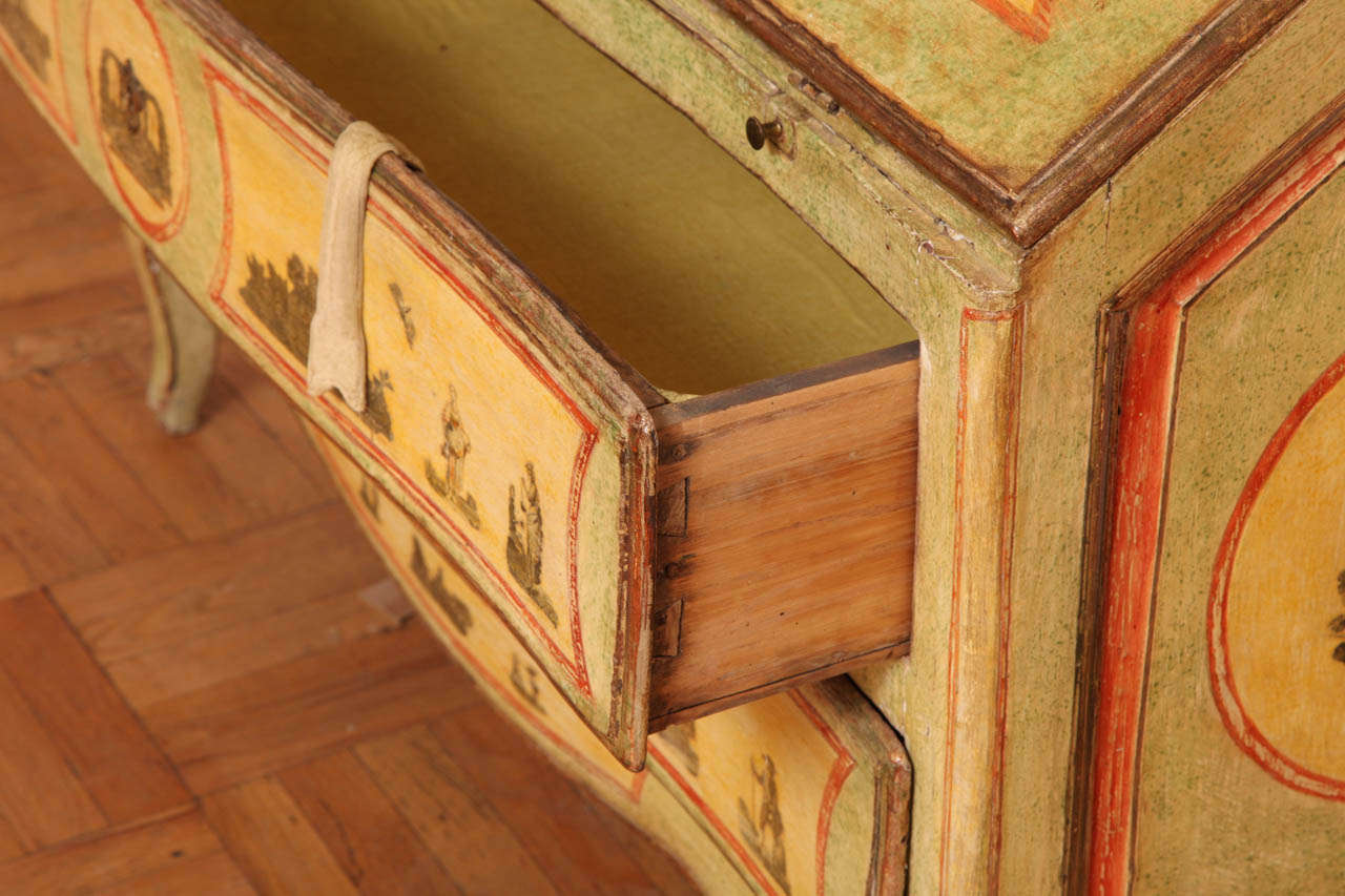 A 19th Century Painted and Decoupage Secretary For Sale 4