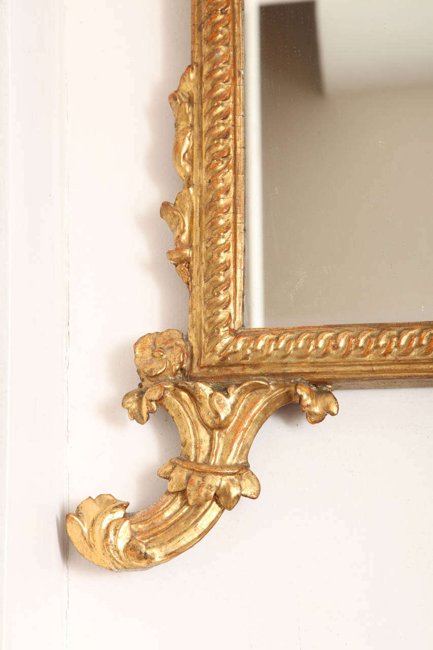 18th Century and Earlier Italian Giltwood Mirror, Late 18th Century For Sale