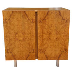 Pair of Low Cabinets with Burled Olivewood
