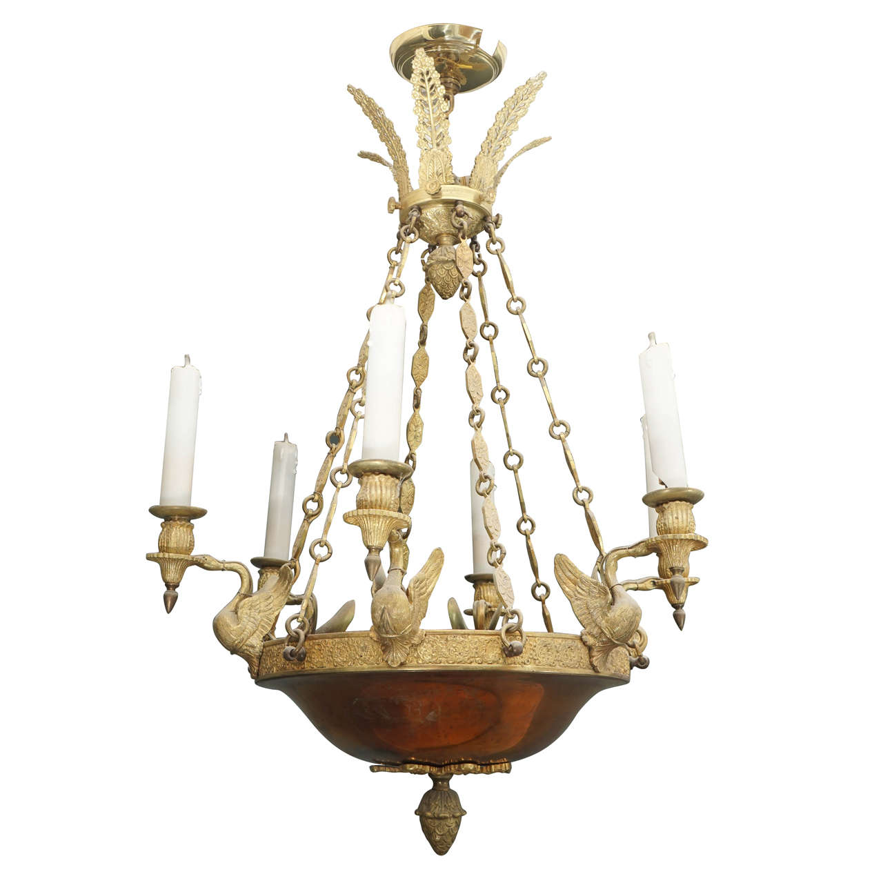 Bronze French Empire Style Chandelier