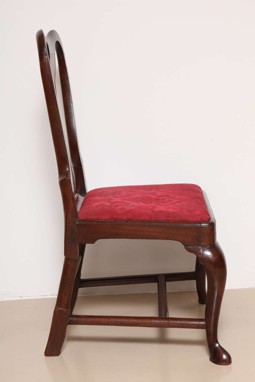 18th Century American Queen Anne Mahogany Side Chair In Excellent Condition In New York, NY