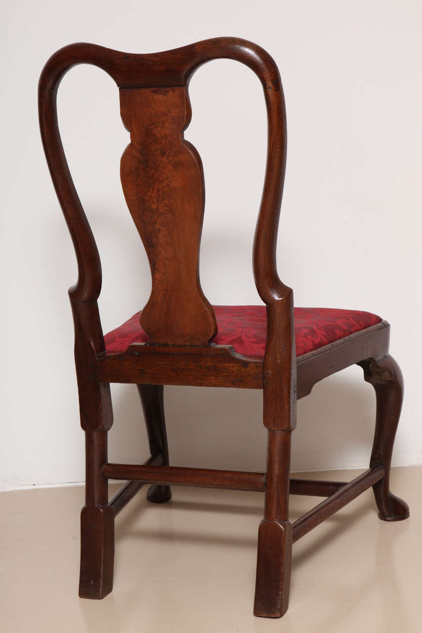 18th Century American Queen Anne Mahogany Side Chair 1