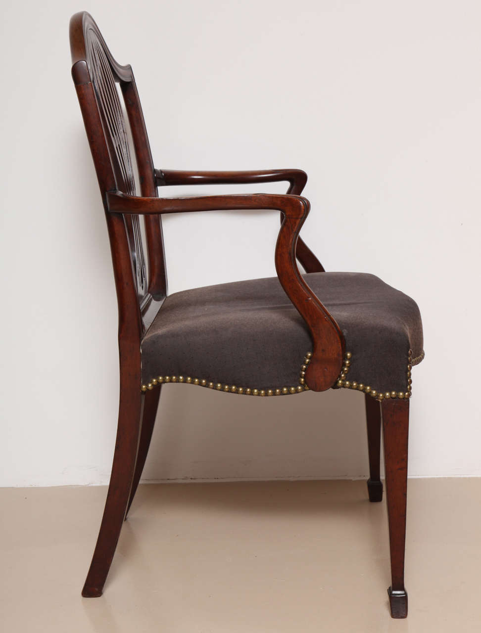 Late 18th Century George III Mahogany Armchair in the Manner of Hepplewhite
