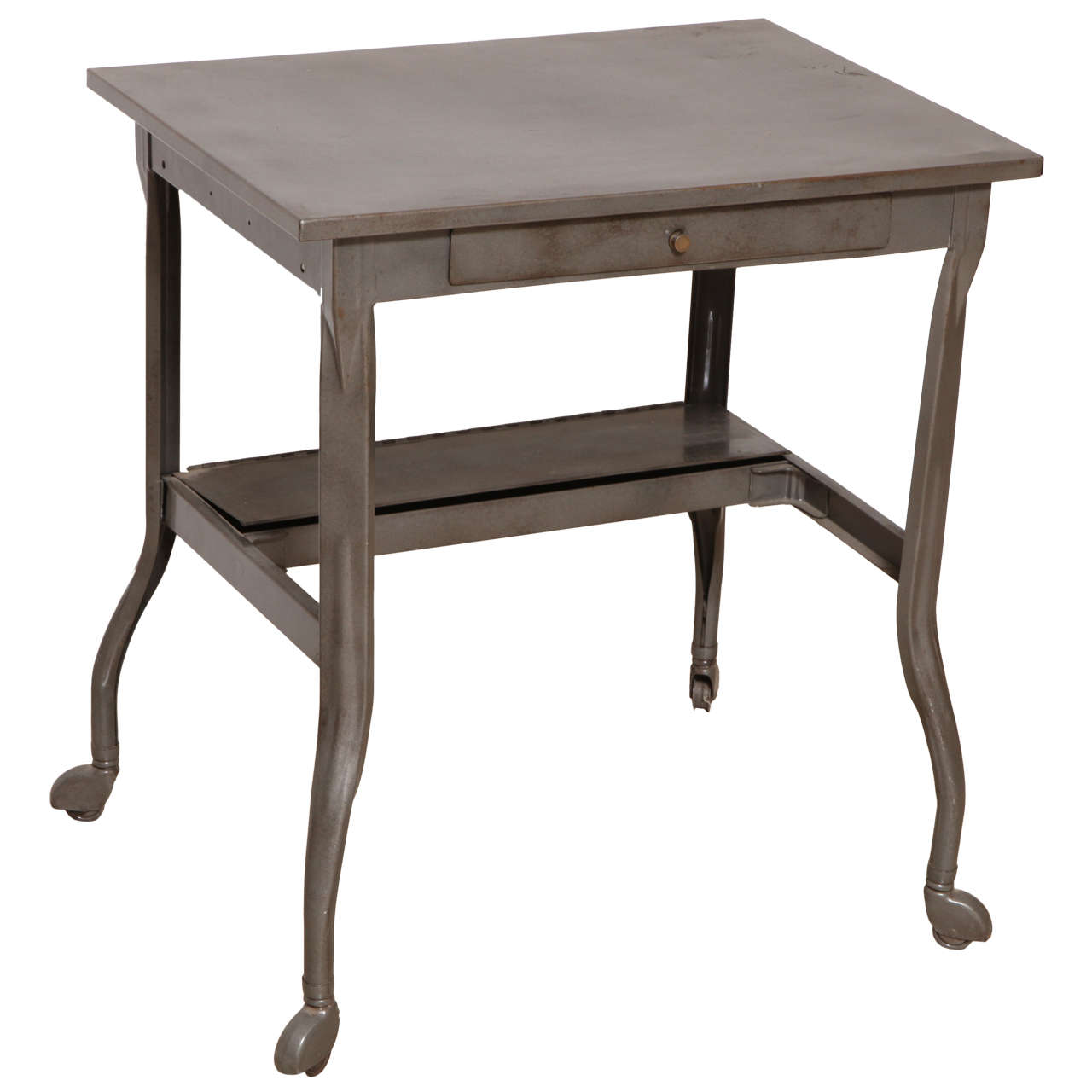 Industrial Steel Table For Sale at 1stdibs