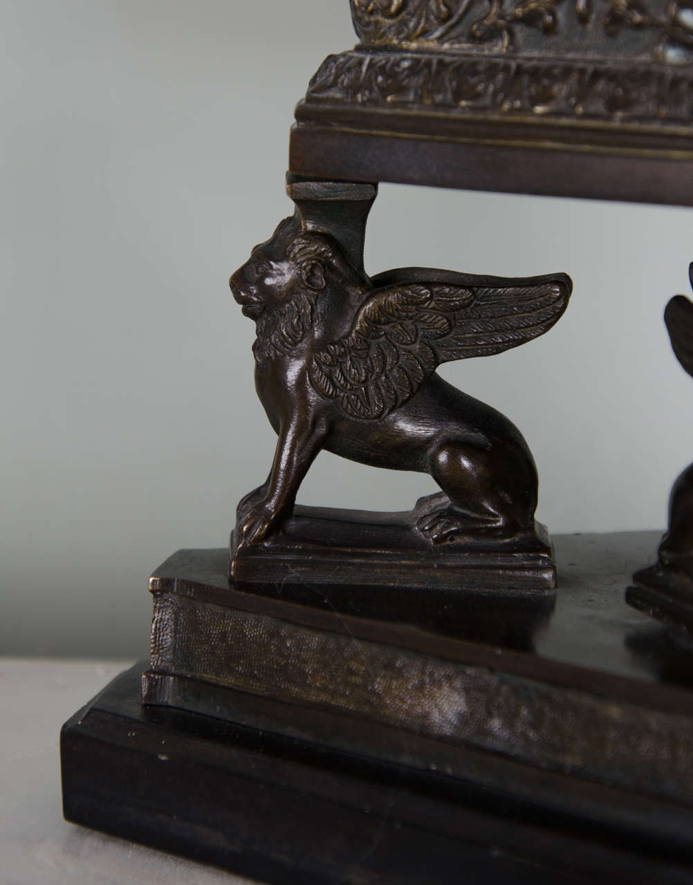 19th Century Pair of Gilt Bronze Candlesticks of Neoclassical Form