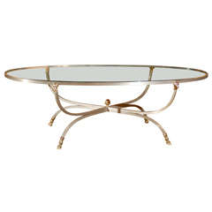 SALE: Oval Rams Heads Coffee Table in the style of Jansen
