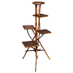 Antique Very Unusual English Bamboo Planter