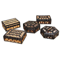 Quill boxes from Ceylon