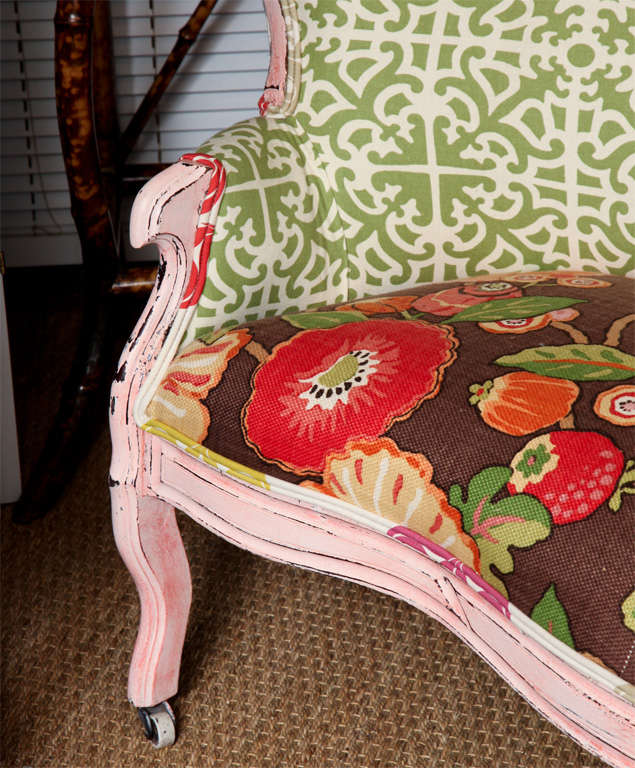 American Vintage Pink Settee