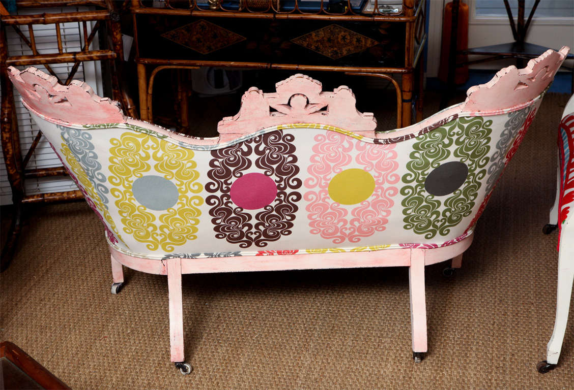 Vintage Pink Settee 3