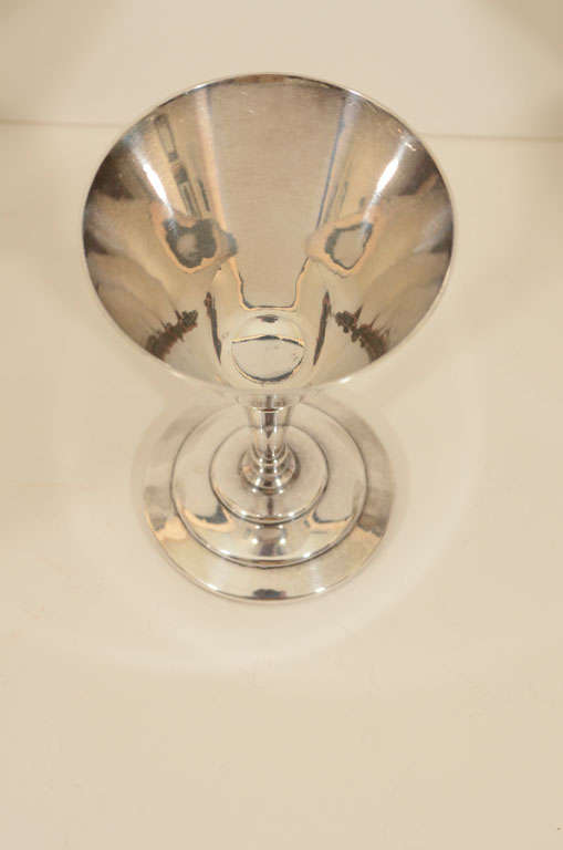 Silver Plate Set of Six Cocktail Glasses by Mappin & Webb For Sale