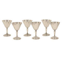 Vintage Set of Six Cocktail Glasses by Mappin & Webb