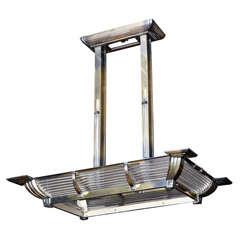 French Art Deco Petitot Chandelier